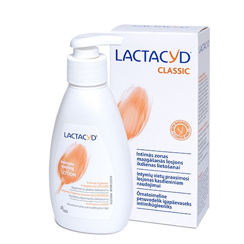 Intymios higienos prausiklis LACTACYD CLASSIC prausimosi losjonas, 200 ml | Mano Vaistinė