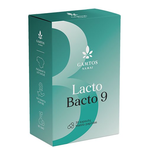 Lacto Bacto 9 kapsulės N30 | Mano Vaistinė
