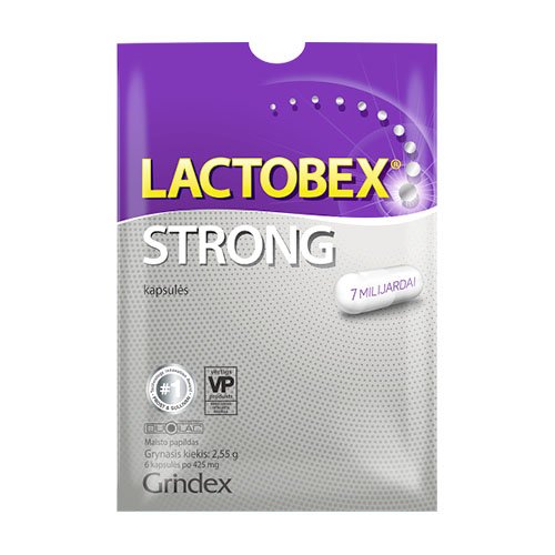 Pieno rūgšties bakterijos Lactobex Strong kapsulės, N6 | Mano Vaistinė