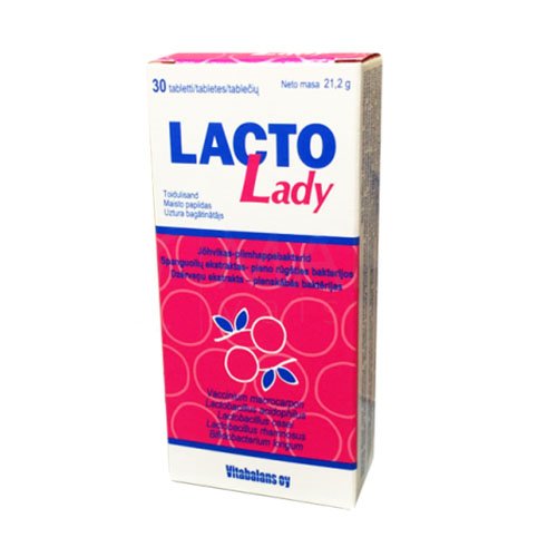 Probiotikas, prebiotikas LactoLady pieno rūgšties bakterijų ir spanguolių ekstrakto tabletės, N30 | Mano Vaistinė