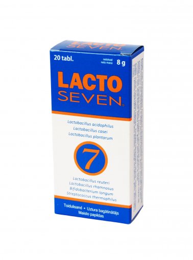 Probiotikas, prebiotikas Lactoseven tabletės, N20 | Mano Vaistinė