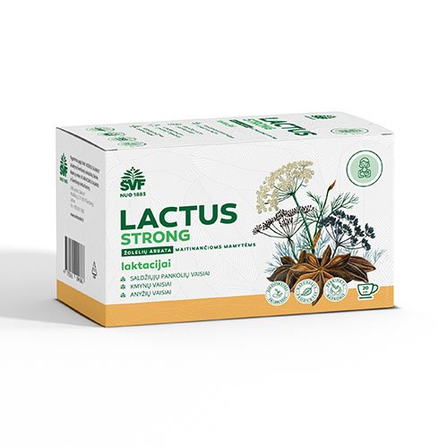 Žolelių arbata maitinančioms mamoms Lactus Strong žolelių arbata laktacijai skatinti 1.5 g, N20 | Mano Vaistinė