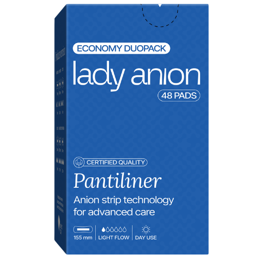 Higienos priemonė Kasdieniniai įklotai su anijonų juostele LADY ANION, Nr. 48 | Mano Vaistinė Higienos priemonė Kasdieniniai įklotai su anijonų juostele LADY ANION, Nr. 48 | Mano Vaistinė