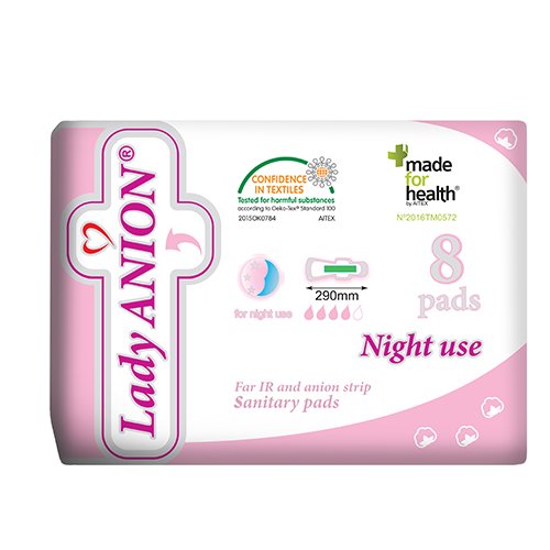 Higieniniai paketai Lady Anion naktiniai higieniniai paketai, 290 mm, N8 | Mano Vaistinė