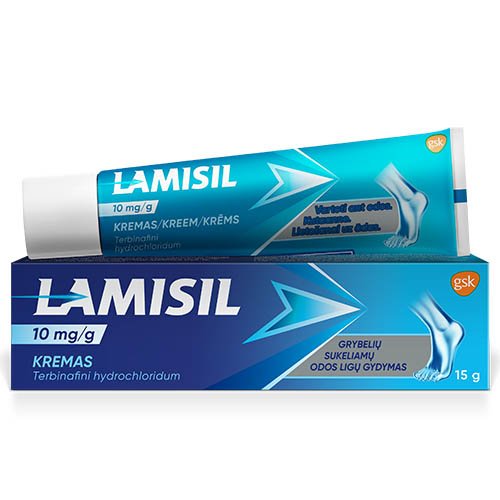 Vaistai nuo grybelio Lamisil 1% kremas 15g | Mano Vaistinė