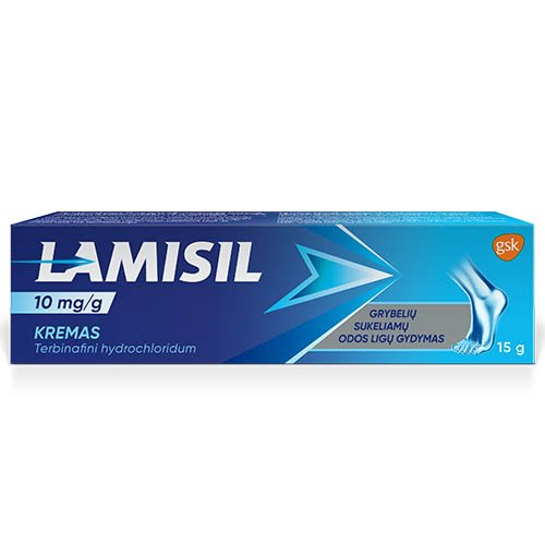 Vaistai nuo grybelio Lamisil 1% kremas 15g | Mano Vaistinė