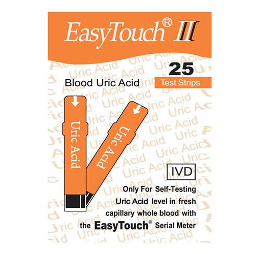 EasyTouch II Šlapimo rūgšties kiekio kraujyje tyrimo juostelės N25 | Mano Vaistinė