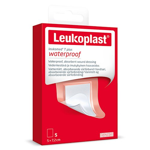 Leukoplast Leukomed T Plus vandeniui atsparus sterilus tvarstis 7.2x5cm N5 | Mano Vaistinė