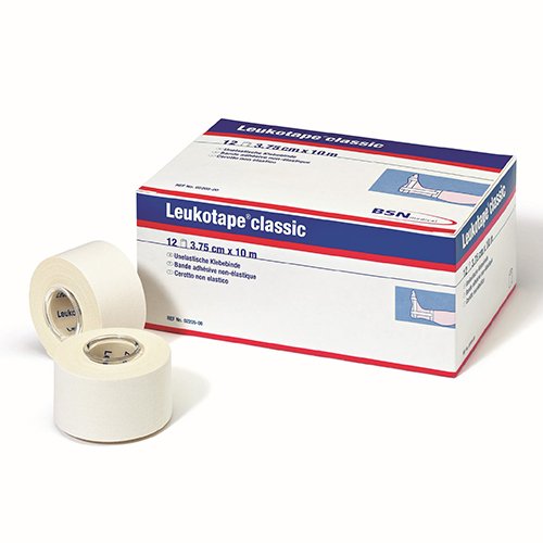 Leukotape Classic lipnus standus tvarstis (baltos spalvos teipas) 3.75cm x 10m  N12 | Mano Vaistinė