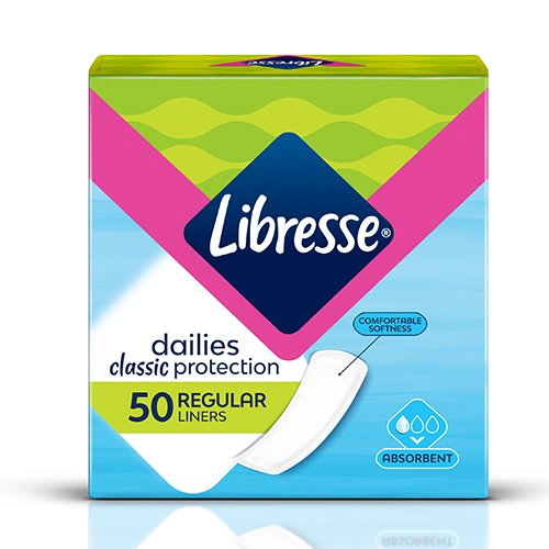 Higieniniai įklotai kasdieniam naudojimui Įklotai „LIBRESSE Classic Protection Regular“ , 50 vnt. | Mano Vaistinė