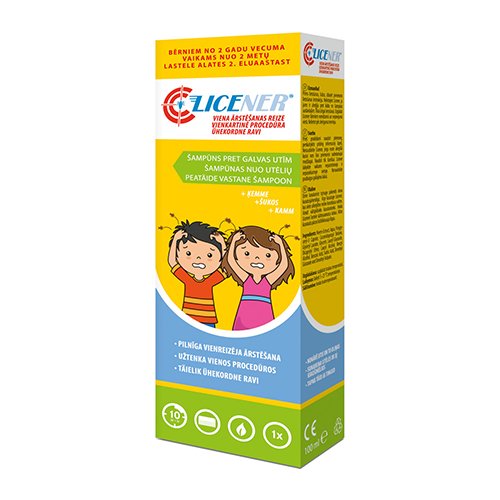 Priemonė nuo utėlių Licener šampūnas nuo utėlių 100ml N1 | Mano Vaistinė