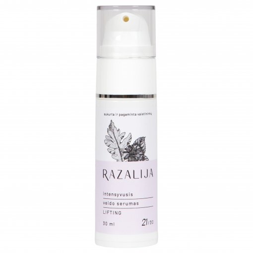 Veiksmingai užtikrina drėgmės rezervą Intensyvusis veido serumas RAZALIJA LIFTING, 30 ml | Mano Vaistinė