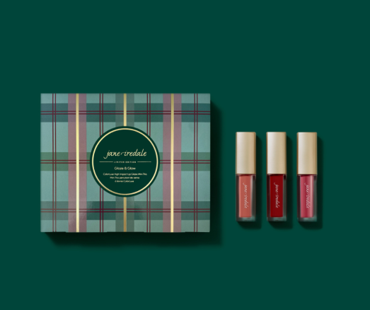 Vizualiai suteikia lūpoms apimties Limituoto leidimo lūpų glazūrų rinkinys JANE IREDALE GLAZE & GLOW TRIO | Mano Vaistinė