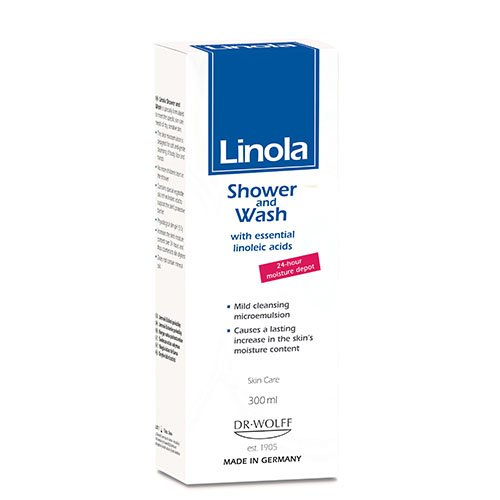 Veido priežiūros priemonė, prausimosi gelis LINOLA DUSCH and WASCH, Dušo ir prausimosi gelis, 300ml | Mano Vaistinė