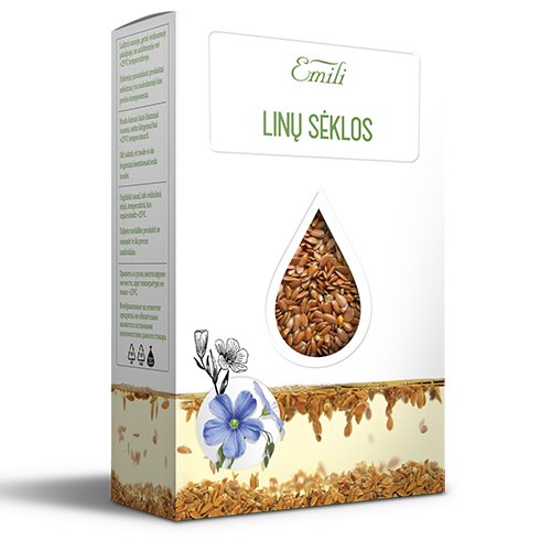 Specialios paskirties maisto produktas Linų sėklos, 200 g (Emili) | Mano Vaistinė