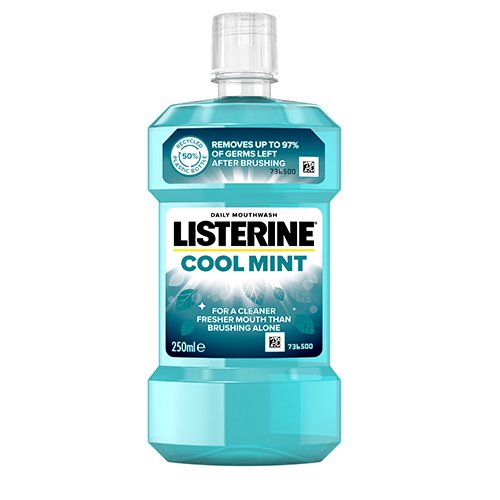 Burnos skalavimo skystis LISTERINE Coolmint burnos skalavimo skystis, 250 ml | Mano Vaistinė