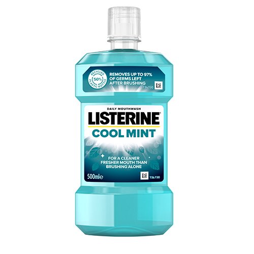Mouthwash Listerine Coolmint antibacterial oral rinse aid, 500 ml | Mano Vaistinė
