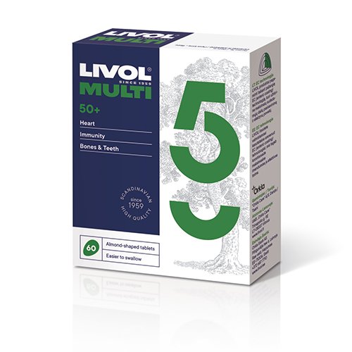 LIVOL MULTI 50+, 60 tablečių | Mano Vaistinė