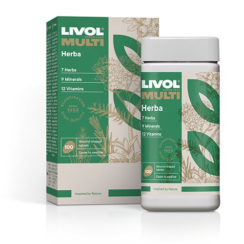 Maisto papildas nervų sistemai Livol Multi Herba tabletės, N100 | Mano Vaistinė