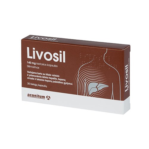 Vaistas tulžies ir kepenų ligoms gydyti Livosil 140 mg kapsulės, N30 | Mano Vaistinė