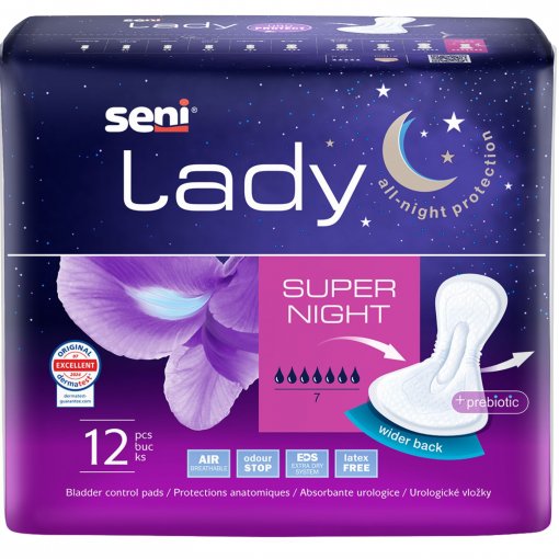 Įklotai SENI LADY SUPER NIGHT, 12 vnt. | Mano Vaistinė