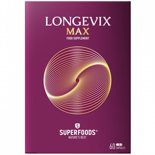 Normaliai psichologinei būklei, nervų sistemos veiklai palaikyti Nervų sistemai, energijai SUPERFOODS LONGEVIX MAX, 60 kaps. | Mano Vaistinė