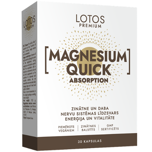 Magnio bisglicinatas LOTOS PREMIUM MAGNESIUM QUICK ABSORBTION, 30 kaps. | Mano Vaistinė Magnio bisglicinatas LOTOS PREMIUM MAGNESIUM QUICK ABSORBTION, 30 kaps. | Mano Vaistinė