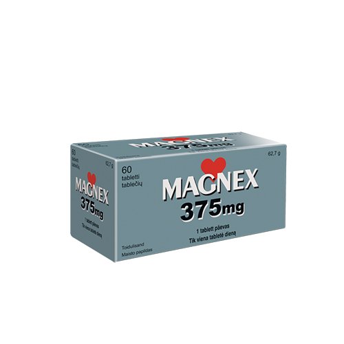 Magnio preparatas Magnex 375 mg tabletės, N60 | Mano Vaistinė