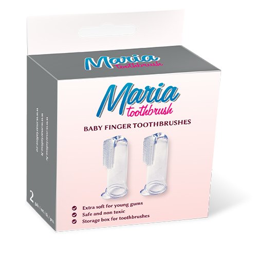 Maria Baby Finger Toothbrushes kūdikio dantų šepetėlis užmaunamas ant piršto N2 | Mano Vaistinė