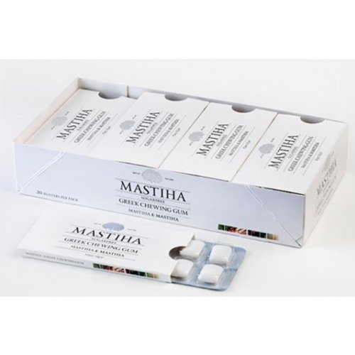 MASTIHA kramtomoji guma becukrė, natūralaus skonio N10
