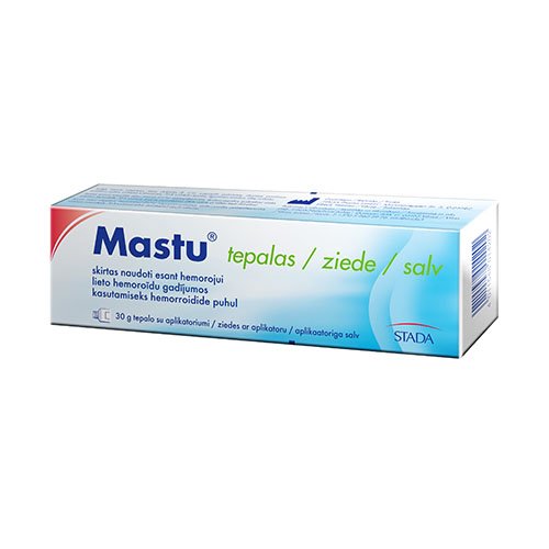 Preparatas hemorojui gydyti Mastu tepalas hemorojui gydyti, su aplikatoriumi, 30 g | Mano Vaistinė