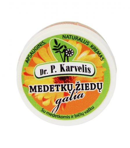 Kūno priežiūros priemonė, kremas Medetkų žiedų galia, kūno kremas su medetkomis ir bičių vašku, 50 g | Mano Vaistinė