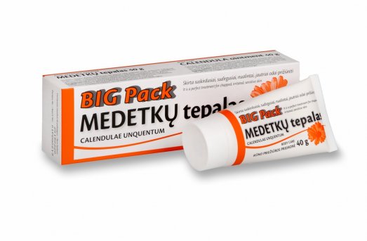 Preparatas odos priežiūrai ir regeneracijai Big Pack medetkų tepalas, 40 g | Mano Vaistinė