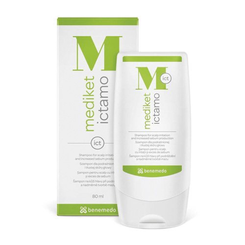 Plaukų priežiūros priemonė Mediket Ictamo šampūnas nuo pleiskanų, 80 ml | Mano Vaistinė