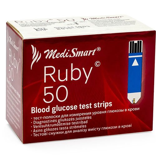 MediSmart Ruby diagnostinės juostelės N50 MS570-010-LT | Mano Vaistinė