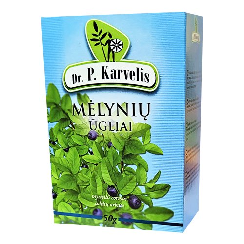 Arbata akims Mėlynių ūglių arbata DR. P. KARVELIS, 50 g | Mano Vaistinė