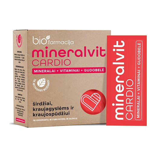 Mineralvit CARDIO milteliai pakeliuose N20 | Mano Vaistinė