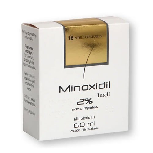 Vaistas odai Minoxidil Inteli 20 mg/ml odos tirpalas, 60 ml | Mano Vaistinė