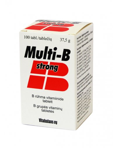 Maisto papildas nervų sistemai Multi-B Strong tabletės, N100 | Mano Vaistinė