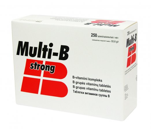 Maisto papildas nervų sistemai Multi-B Strong tabletės N250 | Mano Vaistinė