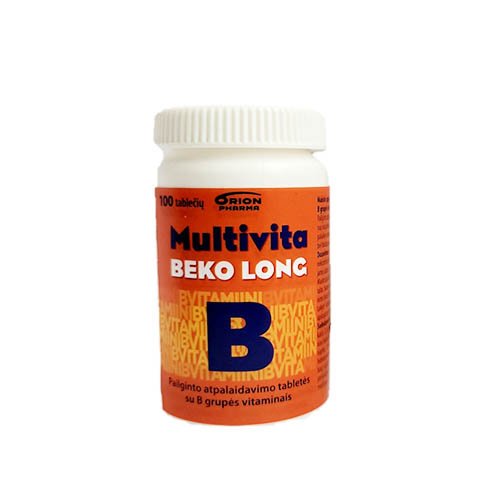 Multivita Beko Long tabletės N100 | Mano Vaistinė