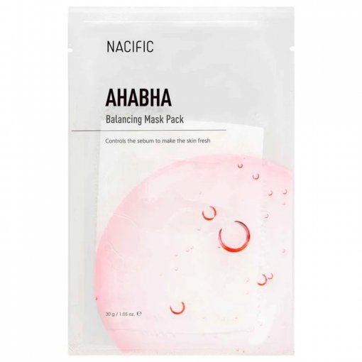 Pašalina nešvarumus, sebumo perteklių Lakštinė veido kaukė NACIFIC AHA/BHA BALANCING MASK, 30 g | Mano Vaistinė