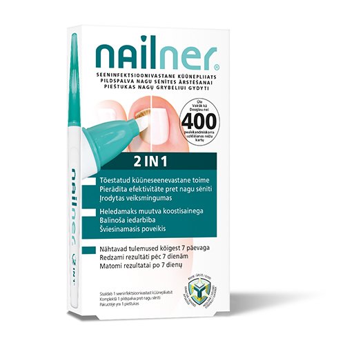 Preparatas nuo nagų grybelio Nailner pieštukas nagų grybeliui gydyti 2 in 1 4ml | Mano Vaistinė