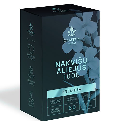 Nakvišų aliejus 1000 Premium kapsulės N60 | Mano Vaistinė