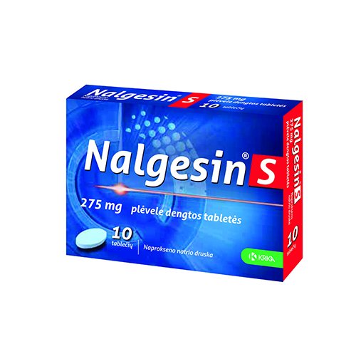 Skausmą, karščiavimą mažinantis vaistas Nalgesin S 275 mg tabletės, N10 | Mano Vaistinė