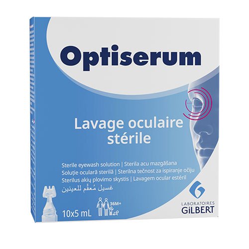 Preparatas akims Optiserum akių lašai vienkartiniuose lašintuvuose 5 ml, N10 | Mano Vaistinė