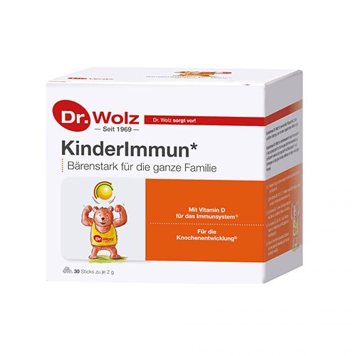 Maisto papildai vaikams Dr.Wolz KinderImmun tirpinami milteliai 2g N30 | Mano Vaistinė