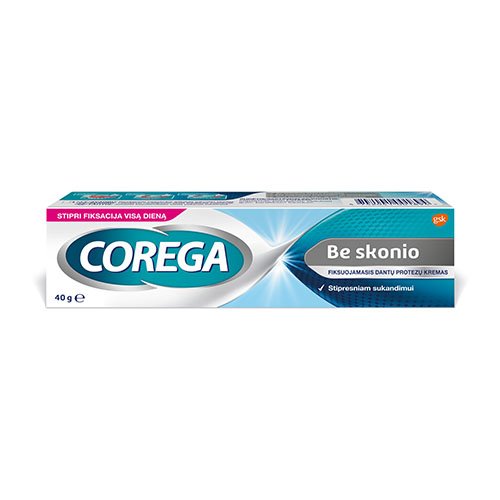 Corega Extra strong be skonio /fiksuojamasis krema | Mano Vaistinė