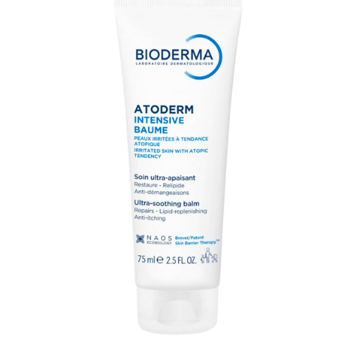 Greitai susigeria. Labai gera odos tolerancija. Be pridėtinių kvapiųjų medžiagų Kremas emolientas labai sausai ir atopiškai odai BIODERMA ATODERM INTENSIVE BAUME, 75 ml | Mano Vaistinė