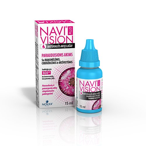 Medicinos priemonė akims Navivision paraudusioms akims, akių lašai, 15 ml | Mano Vaistinė